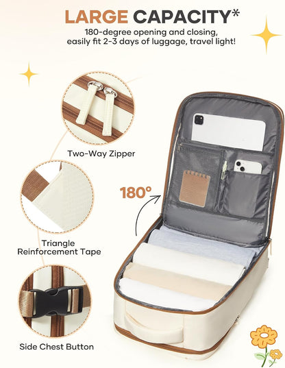 Travel Backpack Carry on Flight Approved Mochila De Viaje Personal Item Travel Bag Backpacks for Travel Backpacks for Men Women Carry on Backpack for Airplanes 18X14X8 Inches Travel Bag