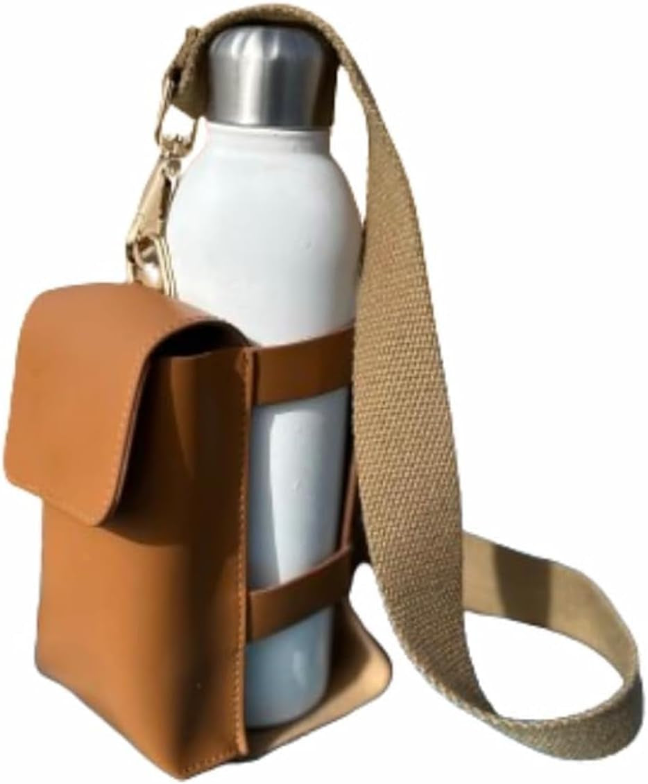Water Bottle Holder with Strap Cell Phone Purse Carrier with Strap Road Trip Essential Travel Gifts for Walkers