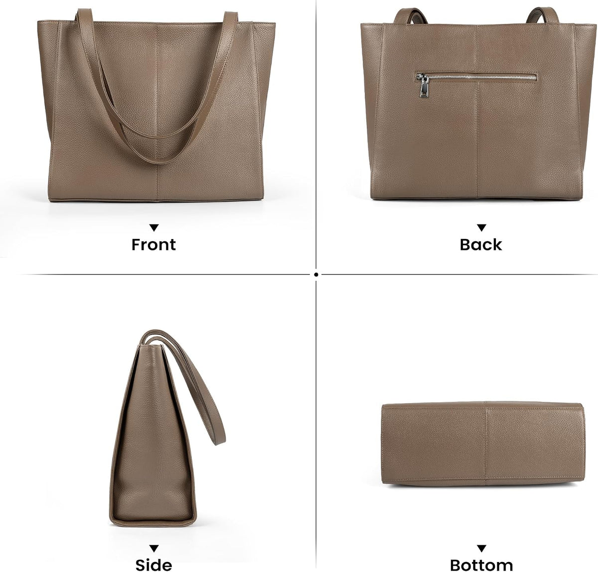 Genuine Leather Tote Bag for Women Work Travel Leather Purse Handbags