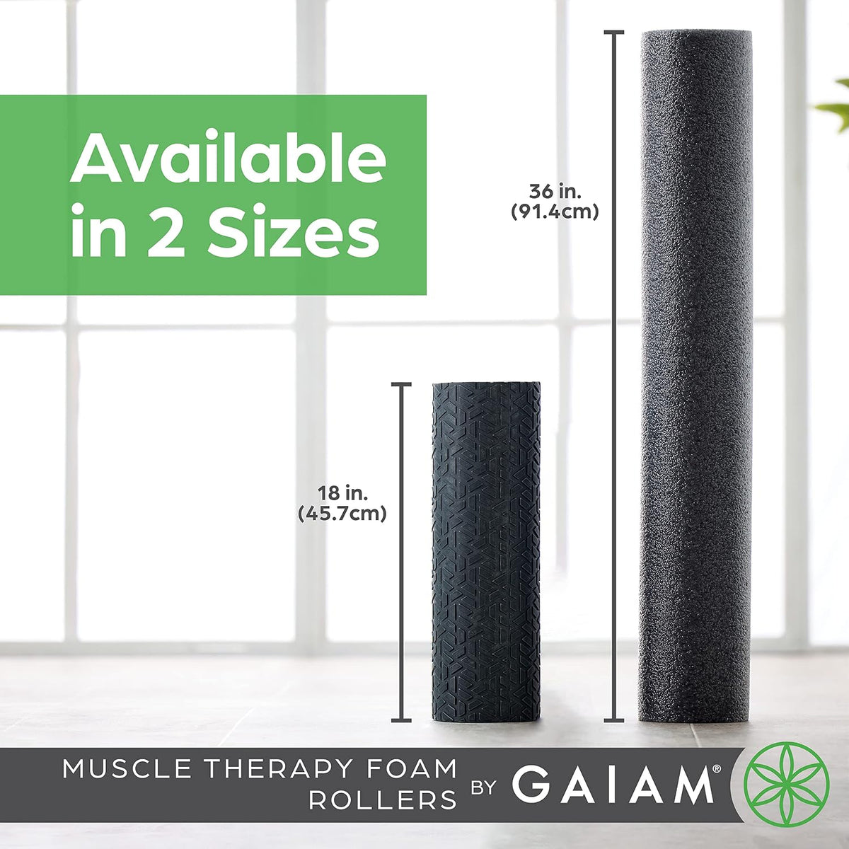 Gaiam Restore Textured Foam Roller, Deep Tissue, 18"