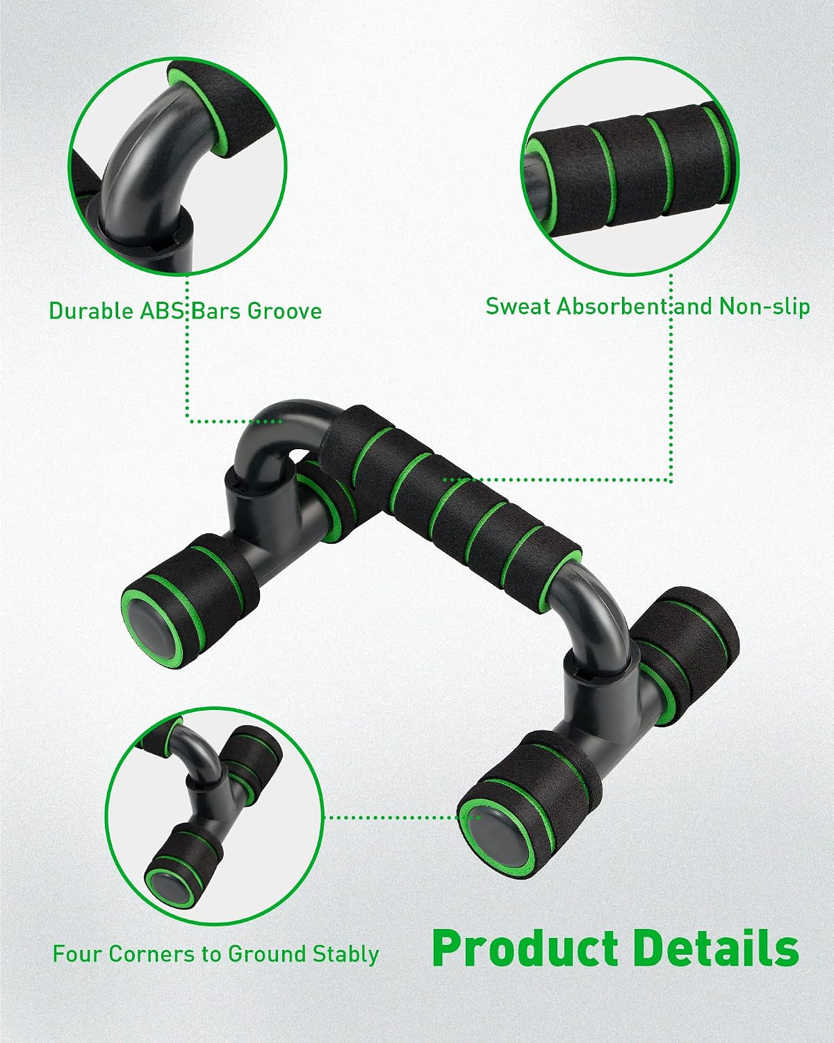 Push up Bar Stands Set of 2, Portable for Home Fitness Training