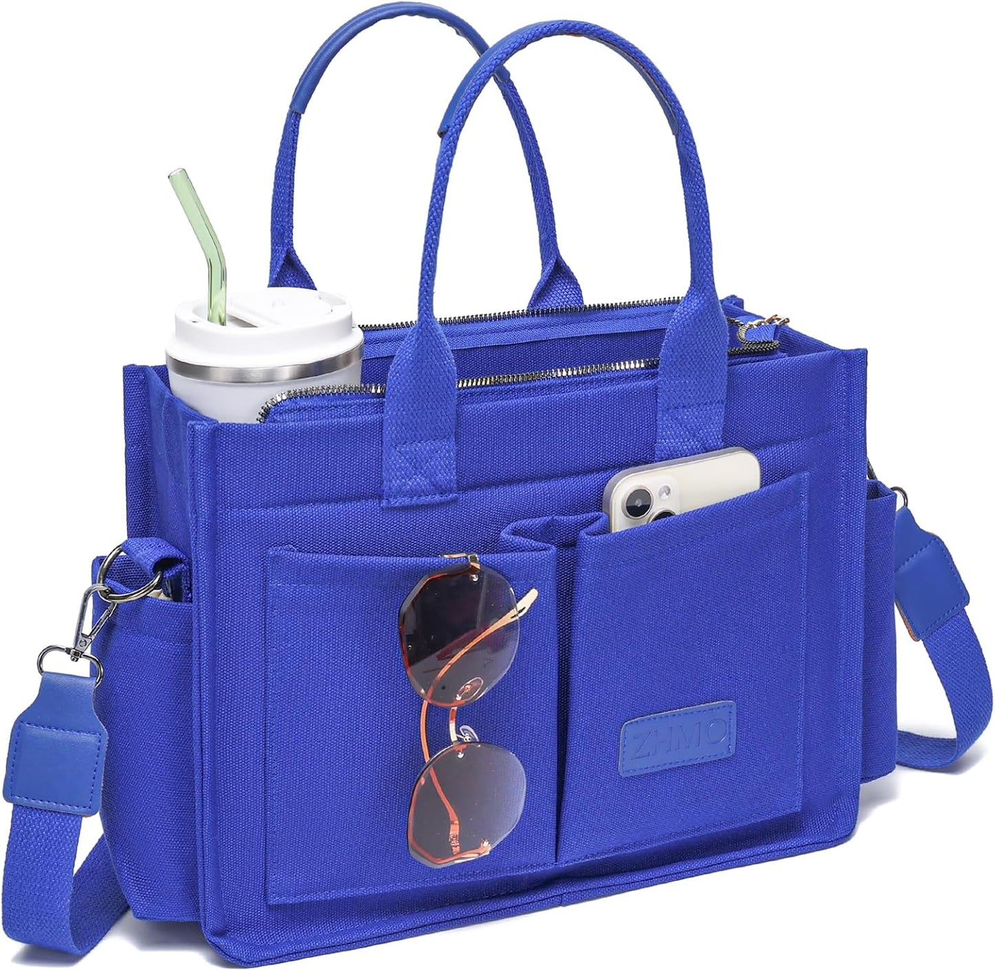 Canvas Tote Bag for Women,Women'S Bags Crossbody Bags Work Laptop Tote Bag Large Handbags Purse for Travel Nurse Teacher