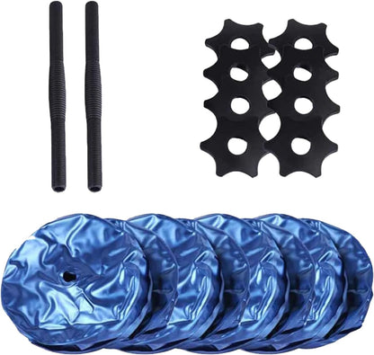 Water Filled Dumbbells Set, Water Filled Weights 2Pcs/Set, Portable Travel Weights, Shaping and Body Building, Strength Training, 8-10Kg Portable PVC Travel Dumbbells