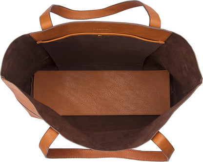 Large Vegan Leather Tote - Womens Slouchy Shoulder Bag with Open Top