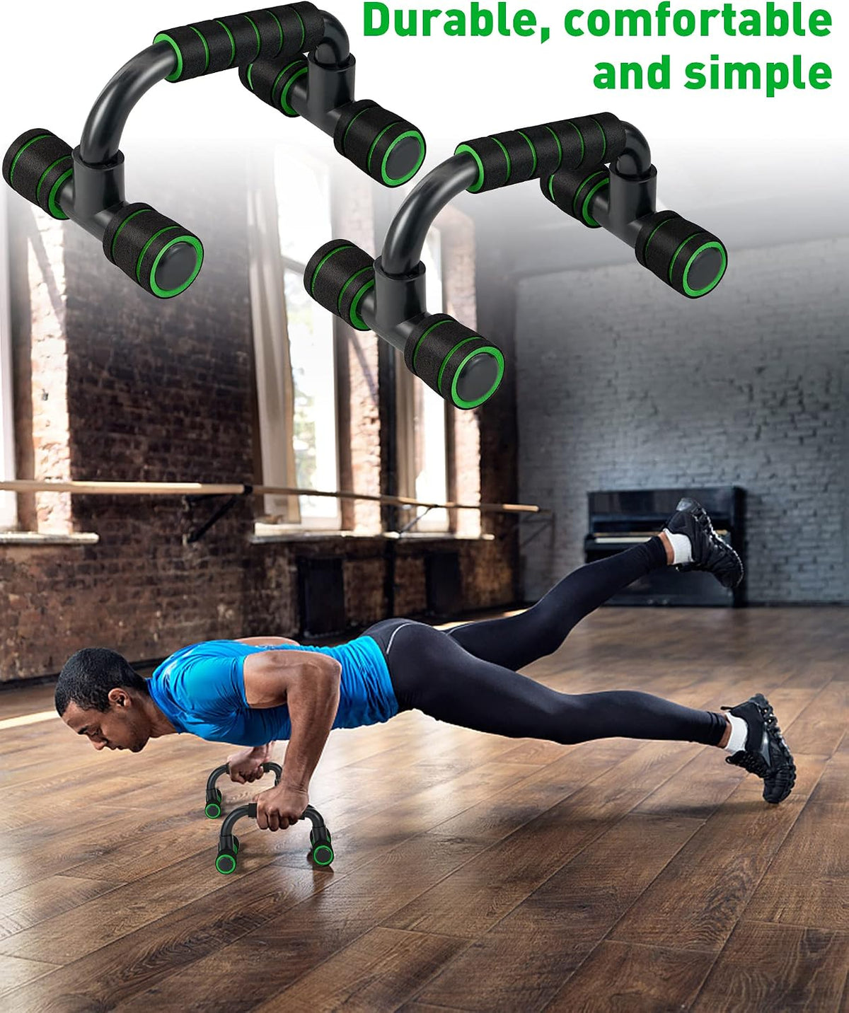 Push up Bar Stands Set of 2, Portable for Home Fitness Training