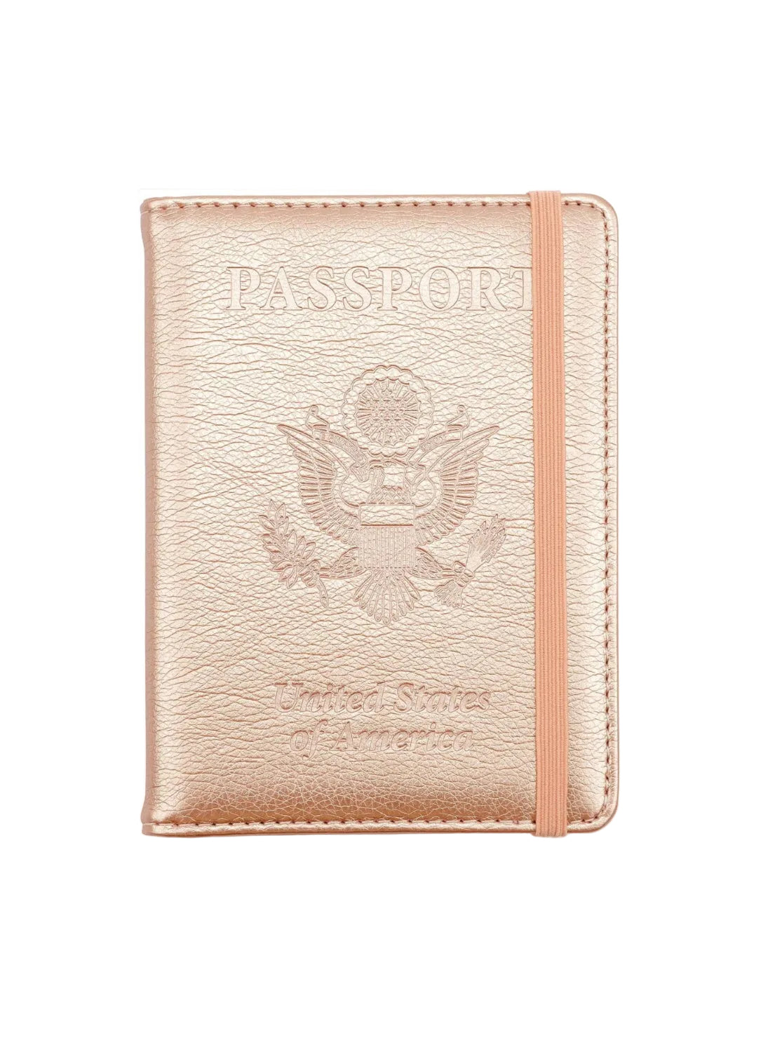 Passport Holder for Travel,Leather Passport Holder RFID Blocking Passport Cover Wallet Passport Case with Pen Holder Passport Holders for Travel Women Men Family Travels Must Haves Essential,Rose Gold