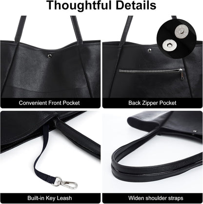 Large Tote Bag for Women Vegan Leather Weekender Handbags Purses