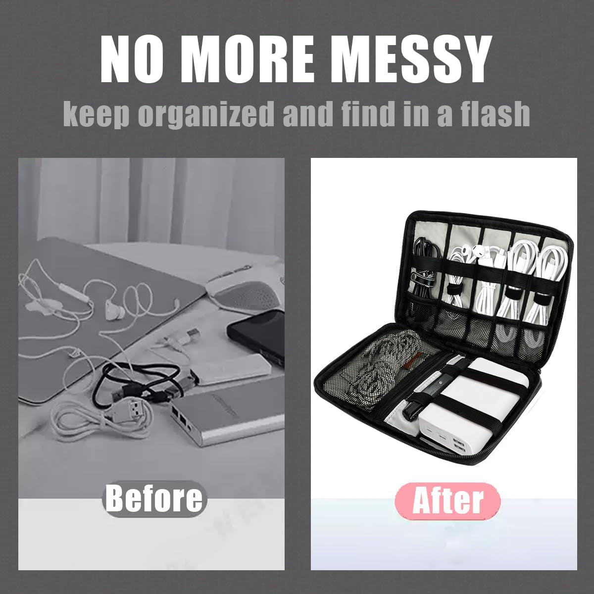 Travel Cable Organizer Pouch Electronic Accessories,Travel Essentials