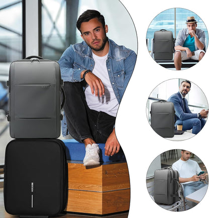 Backpack with Anti-Theft Vacuum Compression Travel Backpack,Expandable Backpacks with Pump for Airplanes
