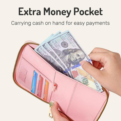 Safe Zipper Passport Holder Cover, Passport Wallet for Travel