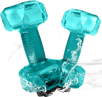 Water Weights for Pool Exercise Set of 2, Aquatic Exercise Dumbbells with Non-Slip Handle, PE Materials Water Dumbbell Aerobics for Water Aerobics Weight Loss