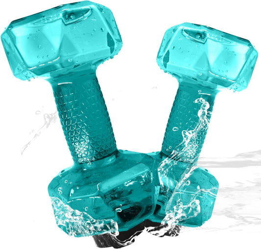 Water Weights for Pool Exercise Set of 2, Aquatic Exercise Dumbbells with Non-Slip Handle, PE Materials Water Dumbbell Aerobics for Water Aerobics Weight Loss