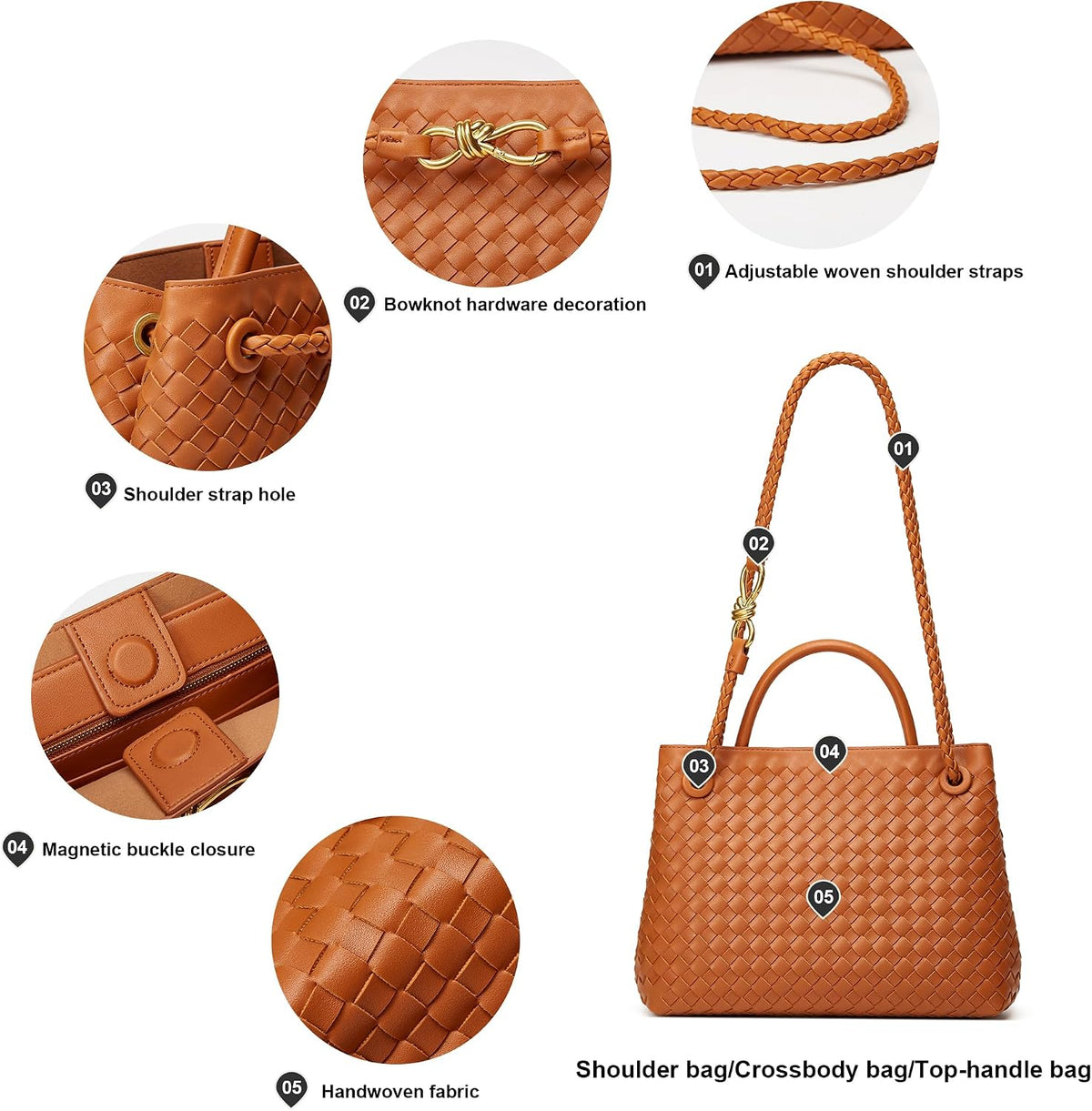Woven Tote Bag for Women: Designer Top - Handle Bag for Style