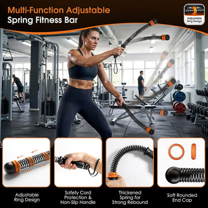 Ropeless Battle Rope Portable Cordless Weighted for Home Gym(Black)