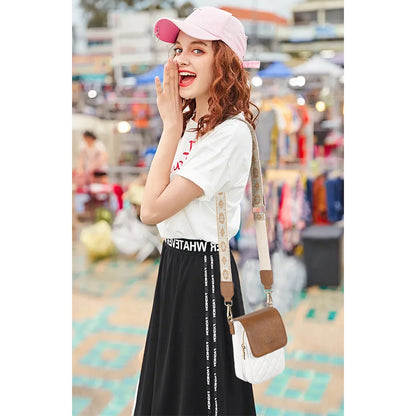 Crossbody Bags for Women Trendy Leather Triple Compartment Cell Phone Shoulder Wallet Purses with Card Slots