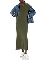 Women's Short-Sleeve Maxi Dress, Black,