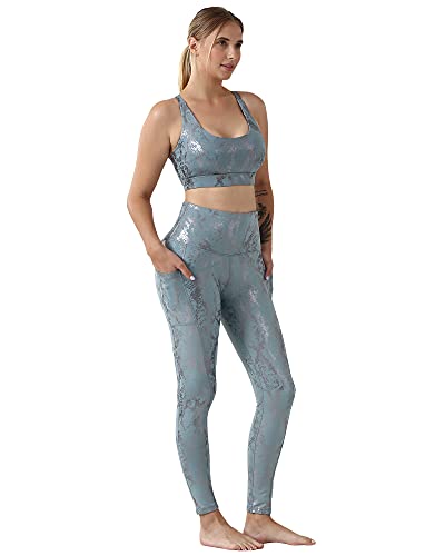 "The Best Leggings" with Pockets High Waisted Tummy Control Snake Print 5Pack set