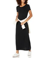 Women's Short-Sleeve Maxi Dress, Black,