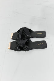 Square Toe Crisscross Slide