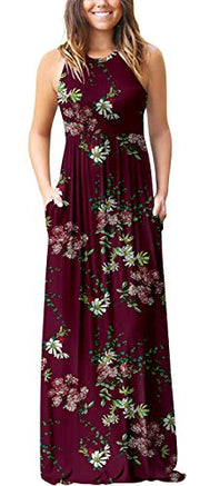 Casual Long Sleeve Black  Maxi Dresses with Pockets