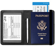 Passport and Vaccine Card Holder  Leather RFID Blocking  Passport Holder