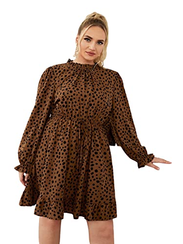 Long Sleeve Floral Print Ruffle Short Dress