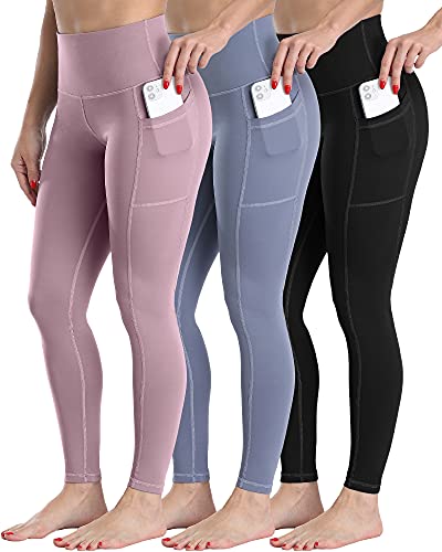 "The Best Leggings" with Pockets High Waisted Tummy Control Snake Print 5Pack set