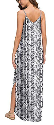 Casual Loose  Long Cami Maxi Dresses with Pocket