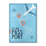 Cute Vegan Eco Leather Passport Cover for  Kids (Airplane)