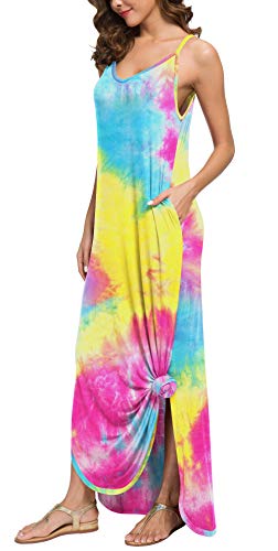 Casual Loose  Long Cami Maxi Dresses with Pocket