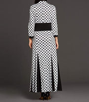3/4 Sleeve Polka Dot Maxi Dress Fall Winter Dress Elegant Cocktail Evening  Dress