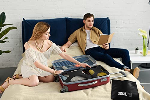 5 Set Packing Cubes Travel Luggage Organizers with Laundry Bag