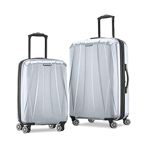 Samsonite Centric 2 Hardside Expandable Luggage with Spinner Wheels, Silver, 2-Piece Set (20/24)