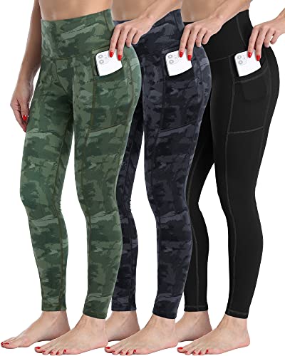 "The Best Leggings" with Pockets High Waisted Tummy Control Snake Print 5Pack set