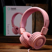 Kids Headphones - noot products K11 Foldable Stereo Tangle-Free 3.5mm Jack Wired Cord On-ear Heatset
