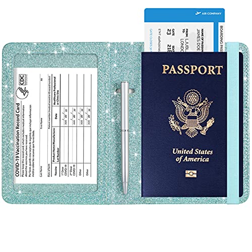 Passport and Vaccine Card Holder  Leather RFID Blocking  Passport Holder
