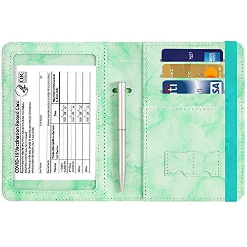Passport and Vaccine Card Holder  Leather RFID Blocking  Passport Holder
