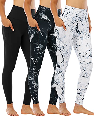 "The Best Leggings" with Pockets High Waisted Tummy Control Snake Print 5Pack set