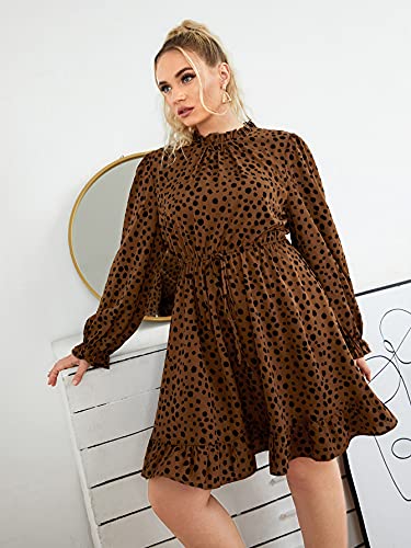 Long Sleeve Floral Print Ruffle Short Dress