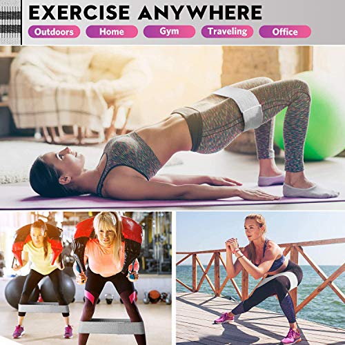 Travel Exercise Workout Bands,  3 Levels Booty Bands for Legs and Butt