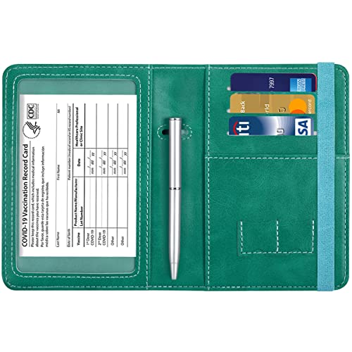 Passport and Vaccine Card Holder  Leather RFID Blocking  Passport Holder