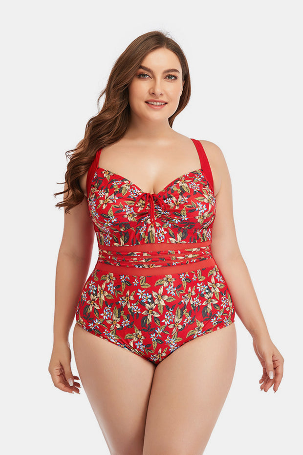 The Flowers Of  Paradise Plus Size Swimsuit