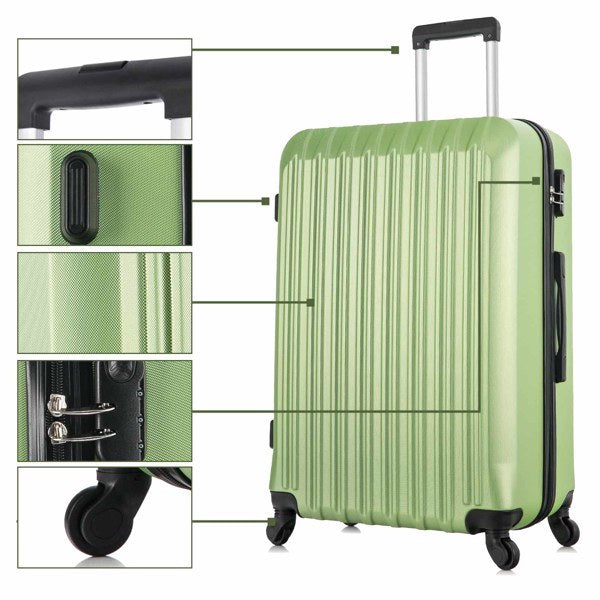 4 Piece Set Luggage Sets Suitcase ABS Hard shell Lightweight Spinner Wheels