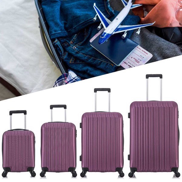 4 Piece Set Luggage Sets Suitcase ABS Hard shell Lightweight Spinners