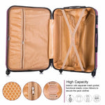 4 Piece Set Luggage Sets Suitcase ABS Hard shell Lightweight Spinners