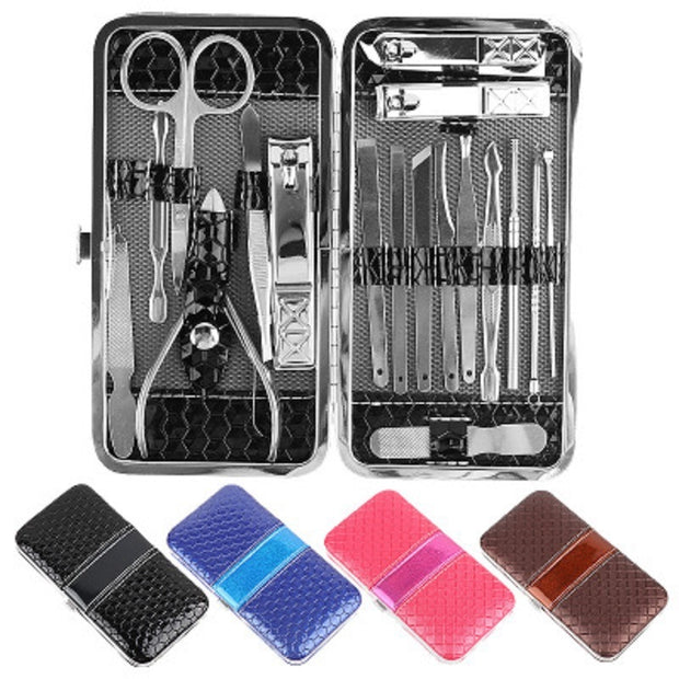 Set of 18 Pieces Nail Clipper Set Stainless Steel Nail Tools Manicure  Kit