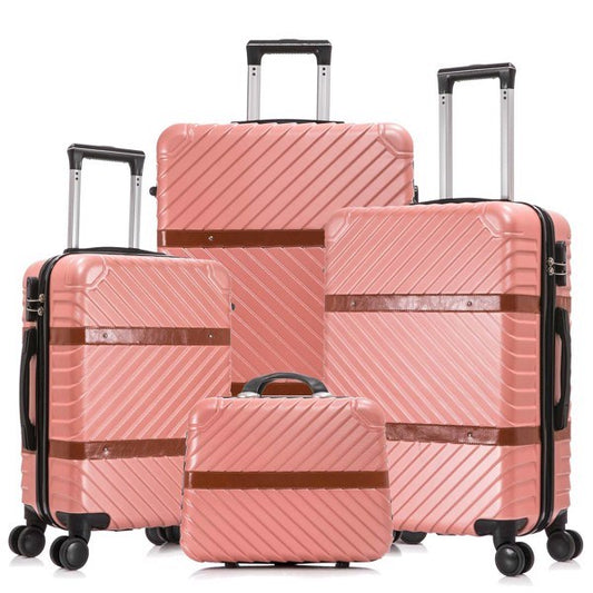 4 Piece Set Luggage Sets Suitcase ABS Hard shell Lightweight Spinner Wheels