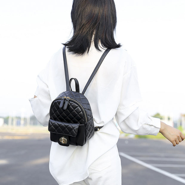 Black Leather Backpack