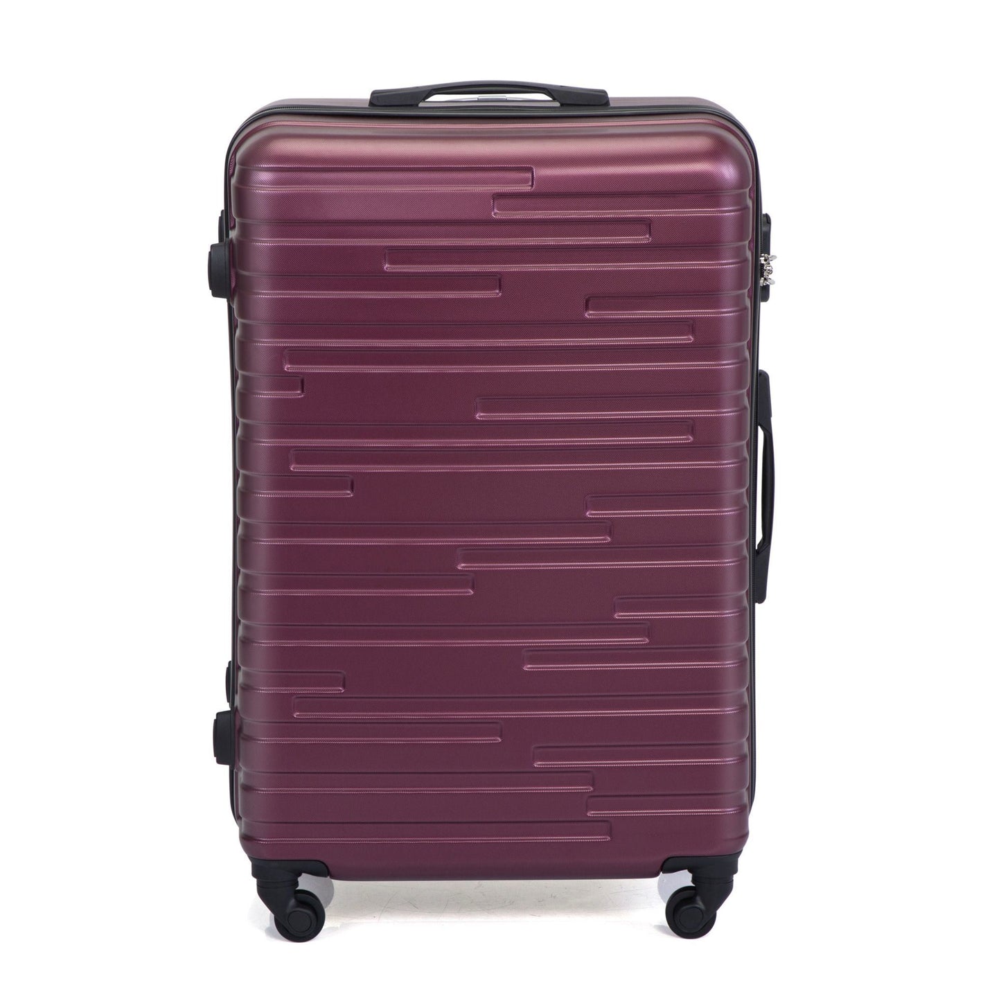 3-piece Trolley Case Set, 360 Degree Rotation Wheels with TSA Lock, Travel Suitcase Set, Claret XH