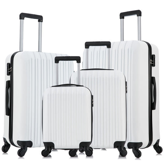 4 Piece Set Luggage Sets Suitcase ABS Hard shell Lightweight Spinner Wheels